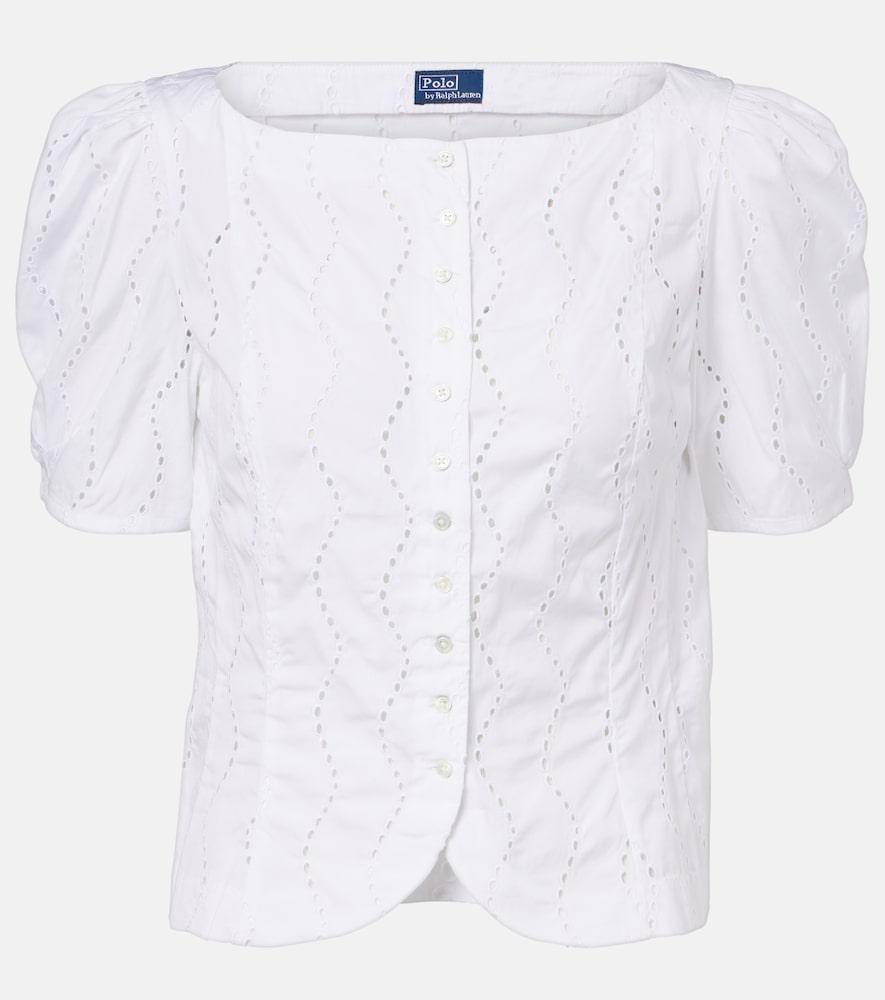 polo ralph lauren broderie anglaise cotton top