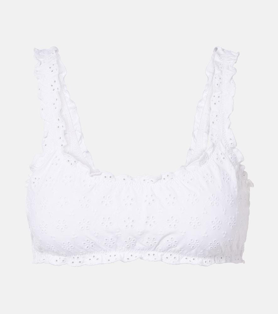 polo ralph lauren broderie anglaise ruffled bikini top