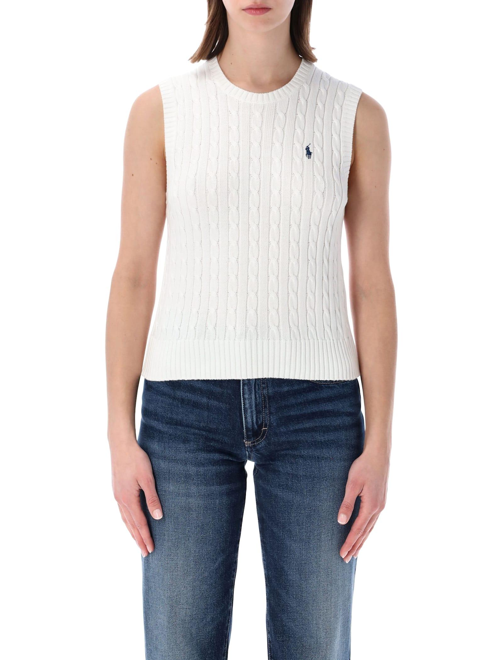 polo ralph lauren cable knit sleeveless sweater