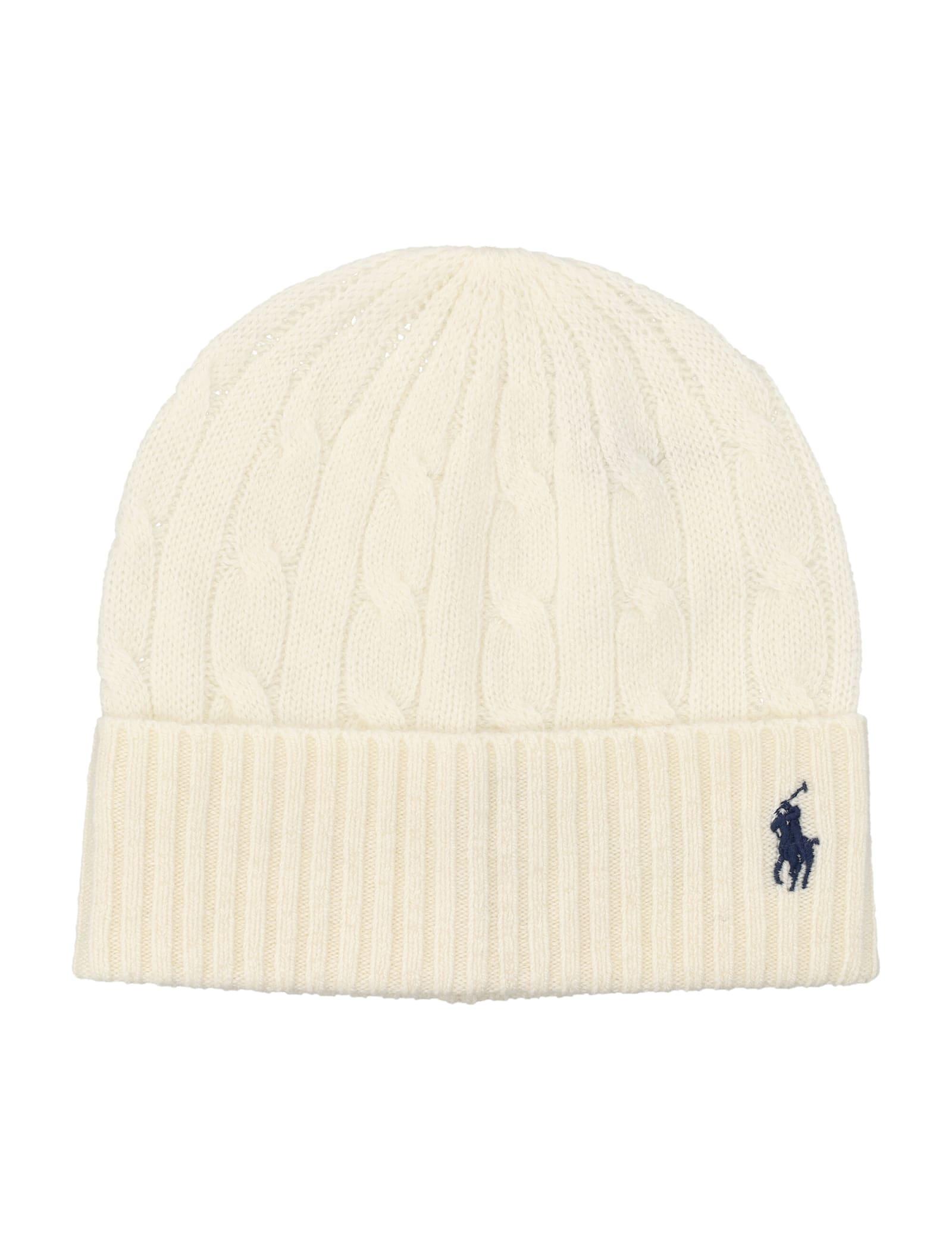 polo ralph lauren cable wool-cashmere beanie