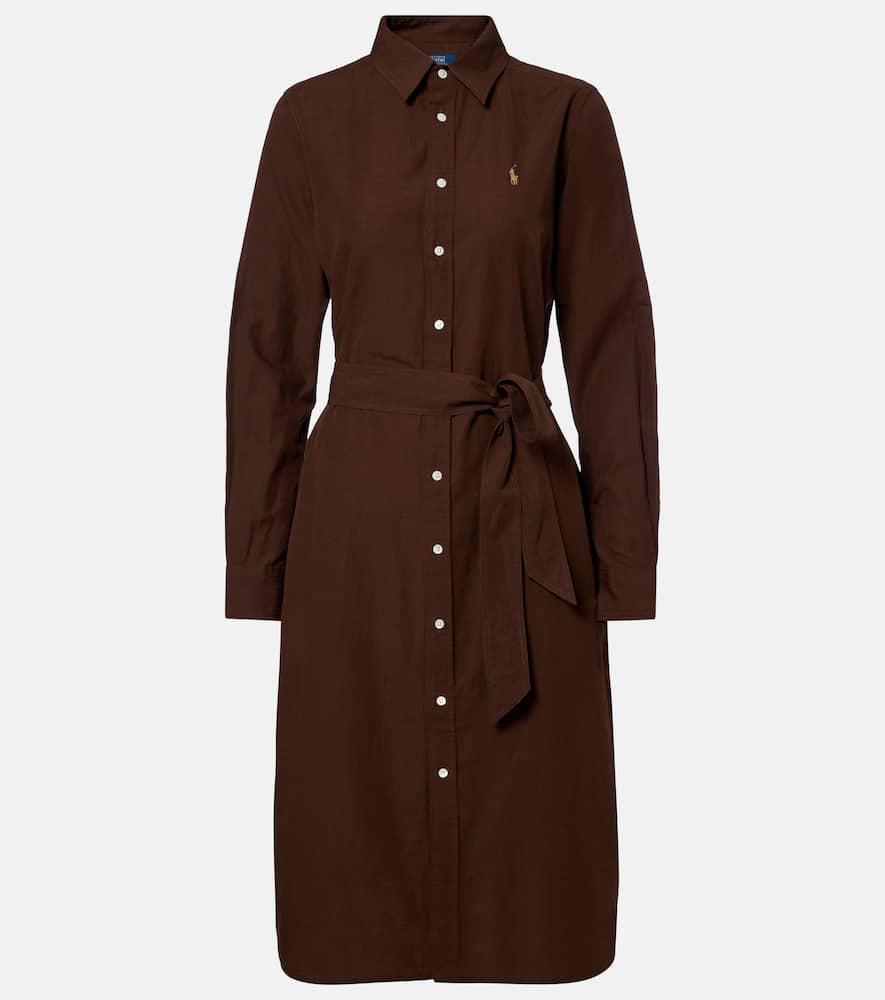 polo ralph lauren cotton and linen shirt dress
