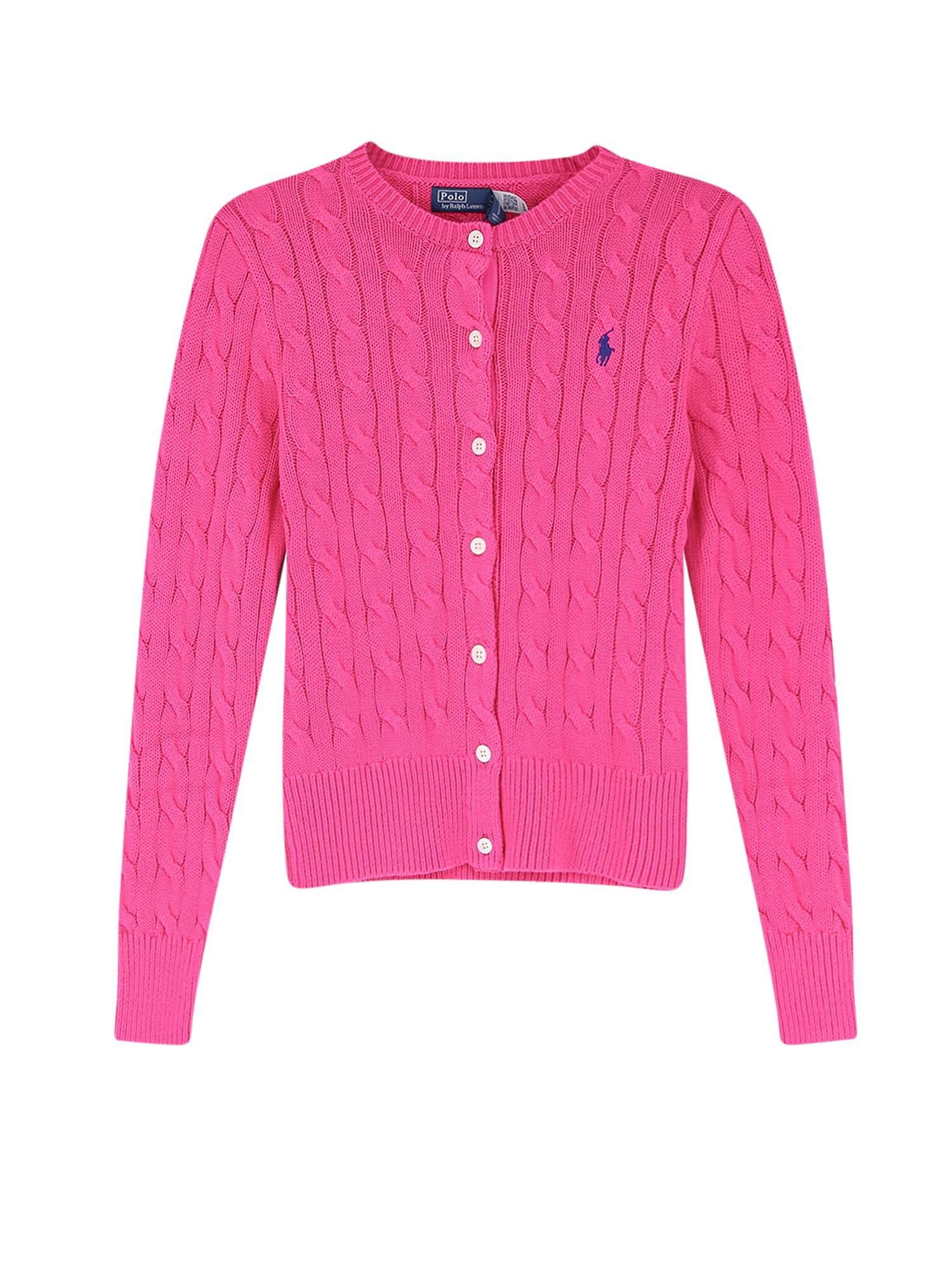 polo ralph lauren cotton cardigan with contrasting logo