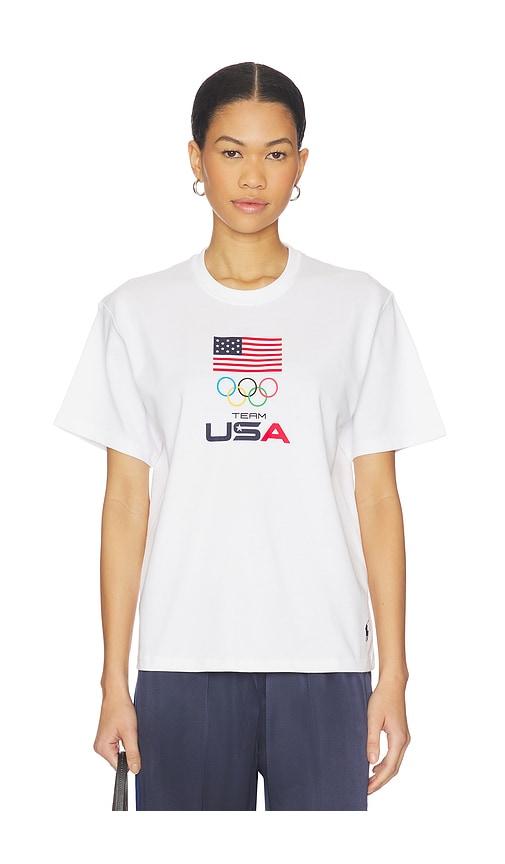 polo ralph lauren cotton jersey crewneck t-shirt in white.