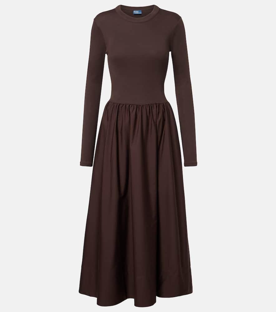 polo ralph lauren cotton midi dress