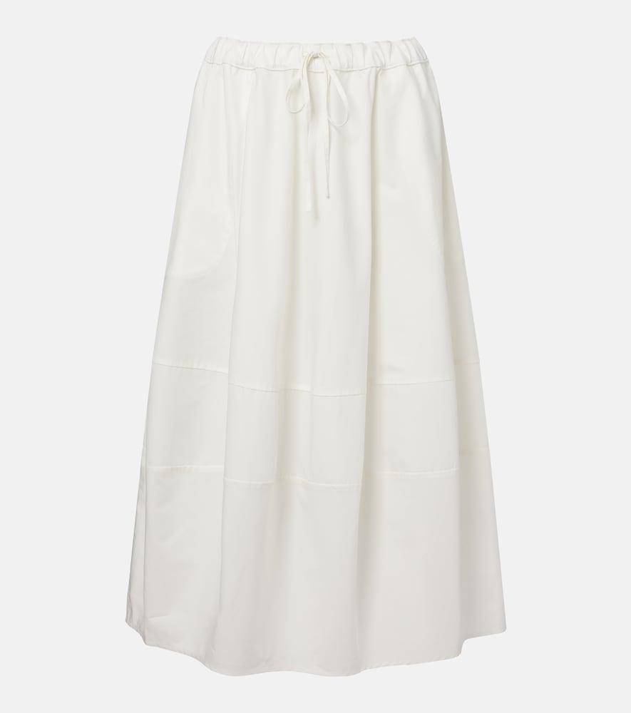 polo ralph lauren cotton poplin midi skirt