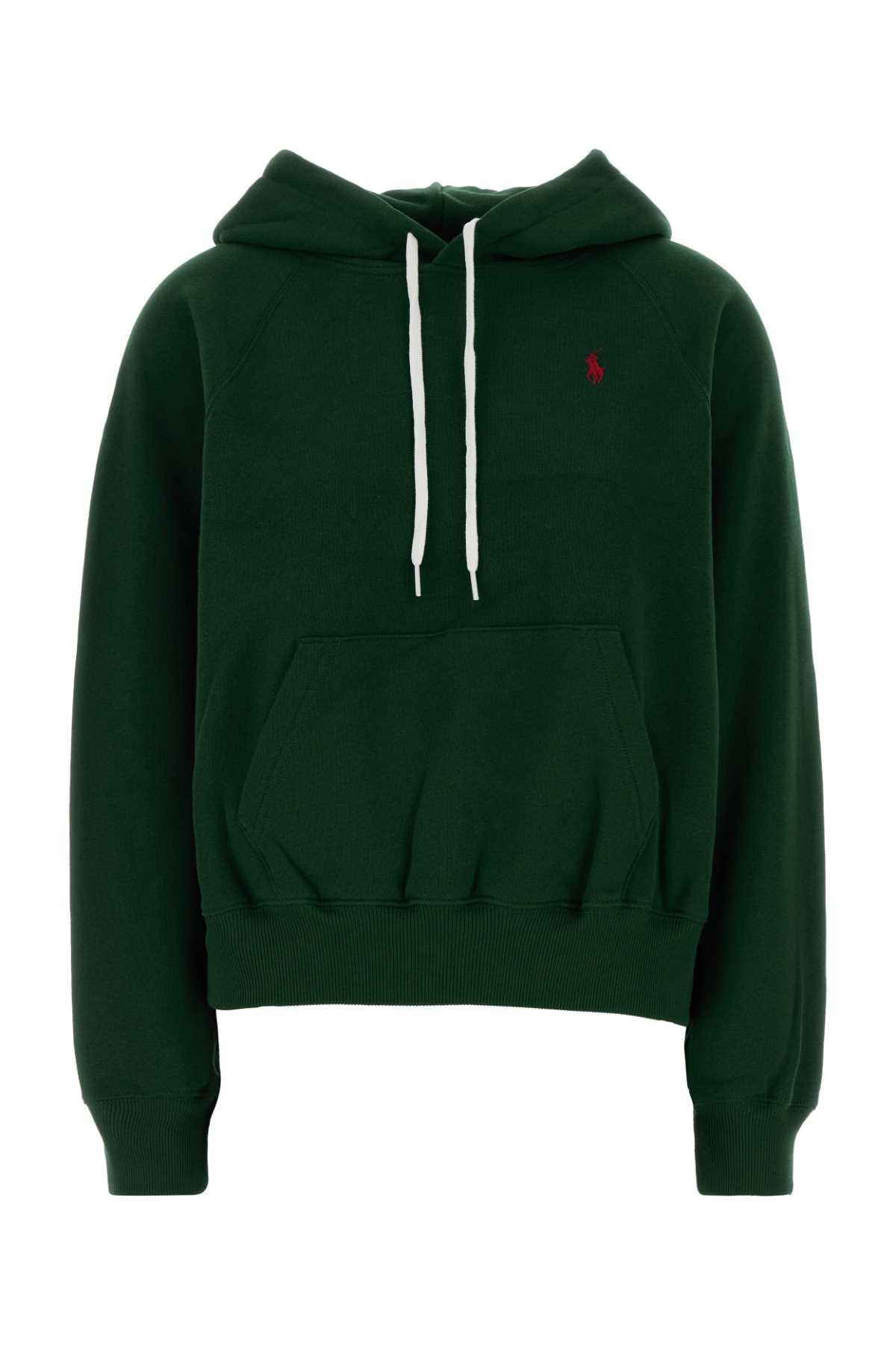 polo ralph lauren dark green cotton blend sweatshirt