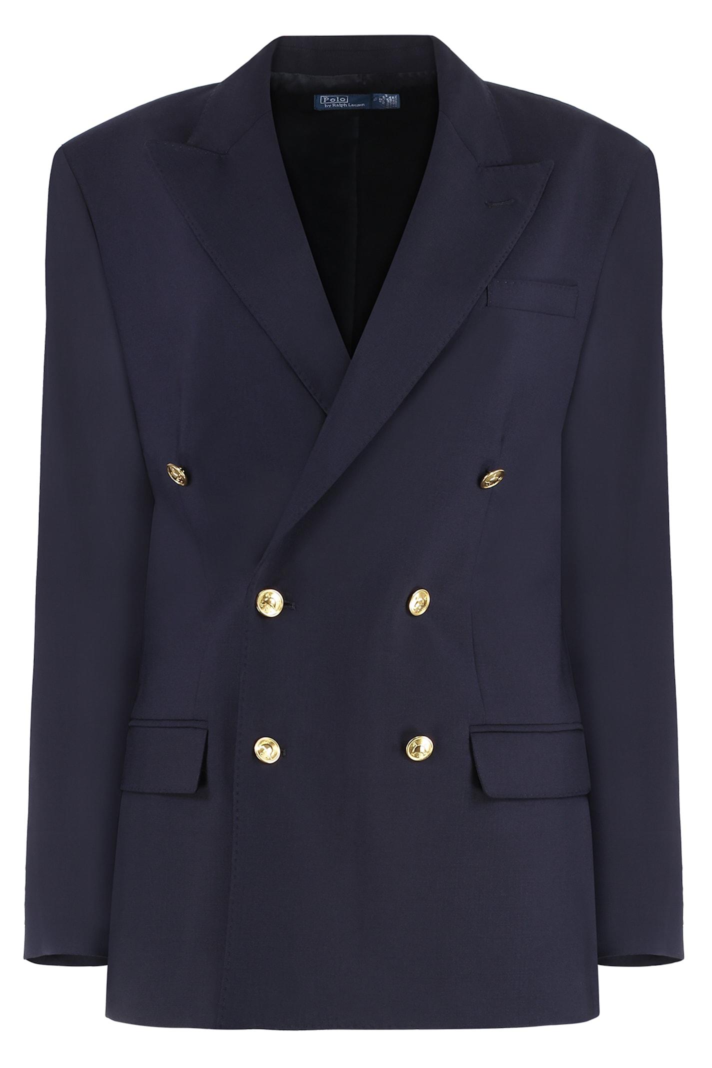 polo ralph lauren double-breasted wool blazer