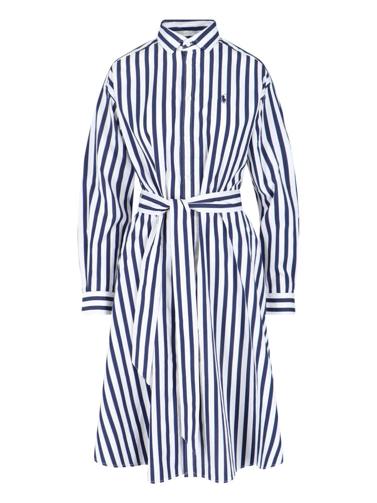 polo ralph lauren dresses blue cotton - women