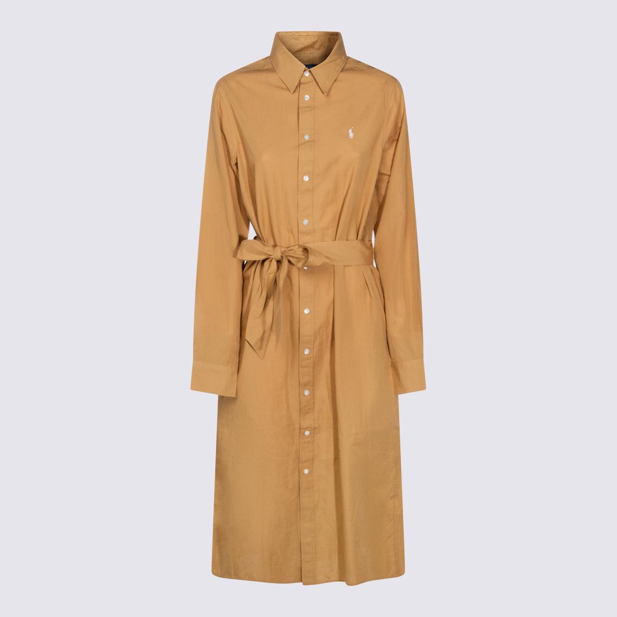 polo ralph lauren dresses brown co linen - women