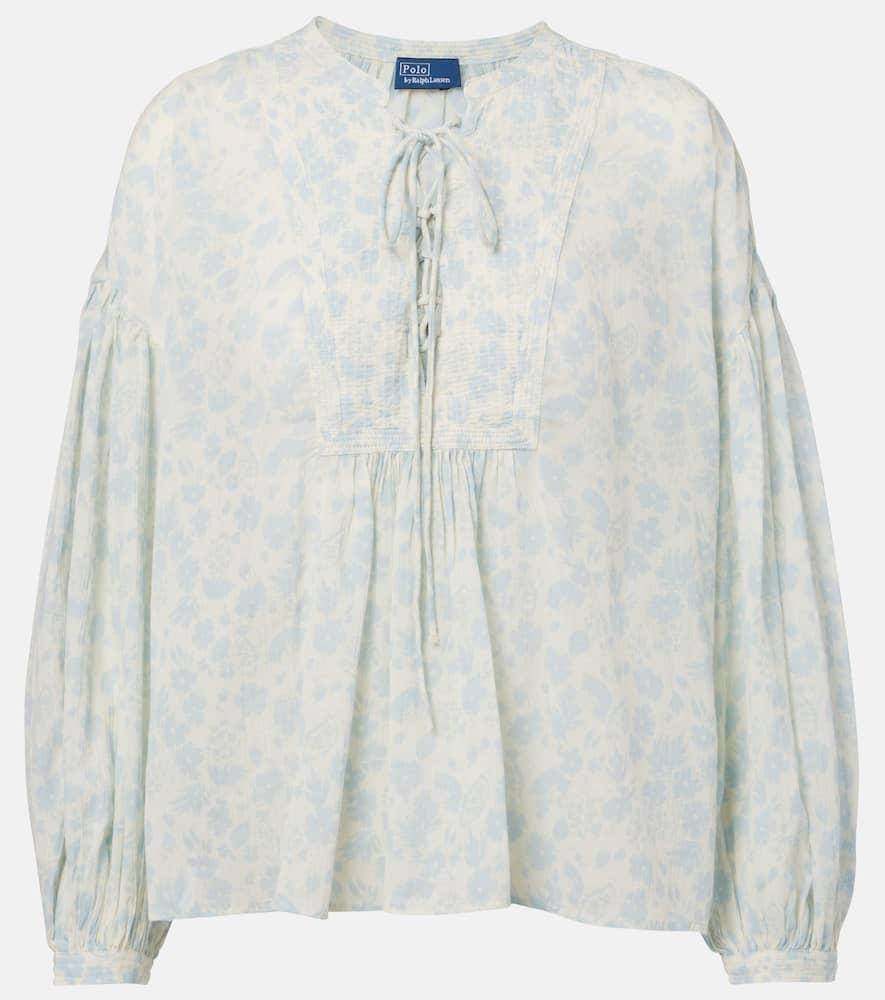 polo ralph lauren floral cotton blouse