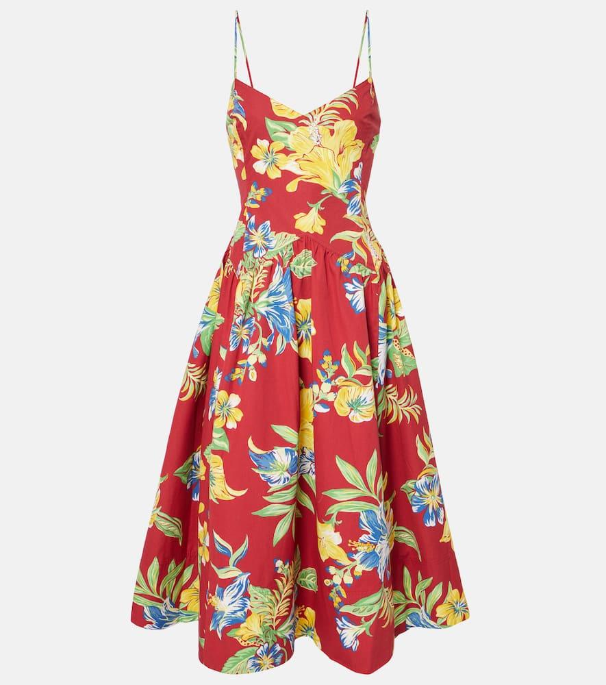 polo ralph lauren floral cotton midi dress
