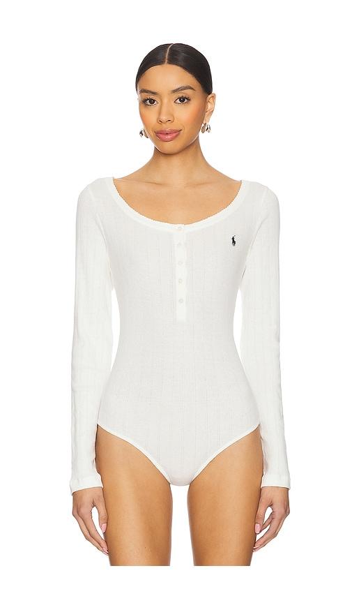 polo ralph lauren intimates bodysuit in ivory.