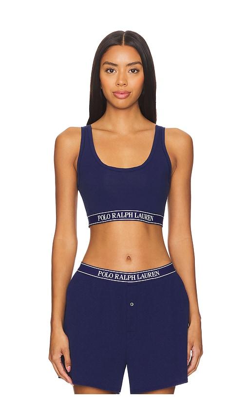 polo ralph lauren intimates built up bralette in navy.