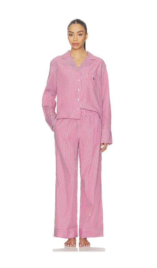 polo ralph lauren intimates core pajama set in red.