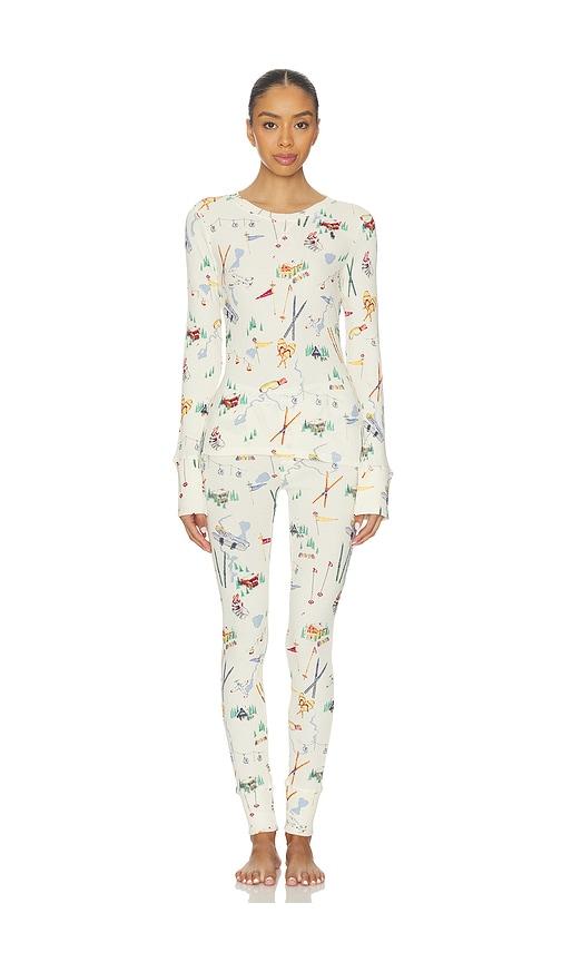polo ralph lauren intimates henley pajama set in cream.
