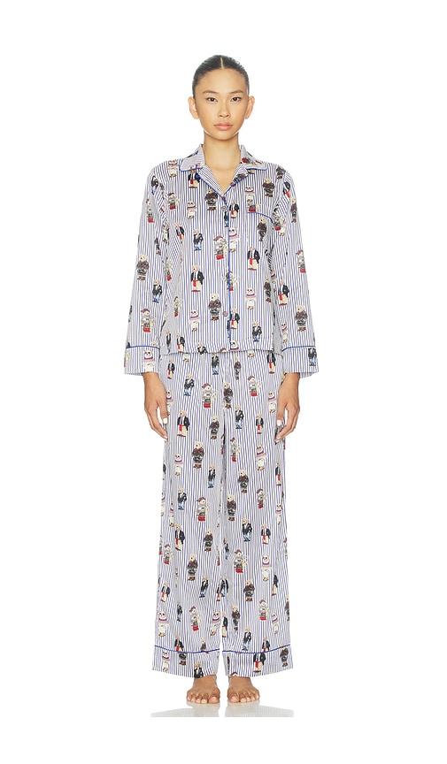 polo ralph lauren intimates madison pj set in blue.