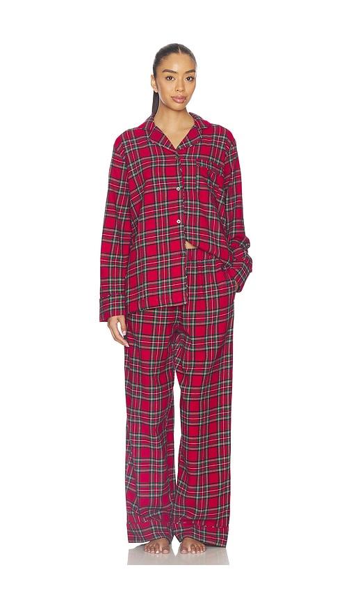 polo ralph lauren intimates madison pj set in red.