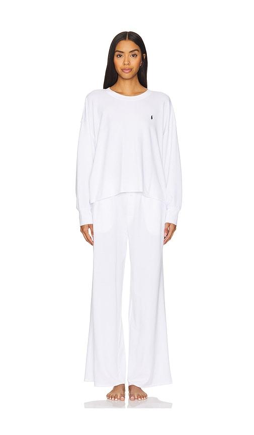 polo ralph lauren intimates pajama set in white.