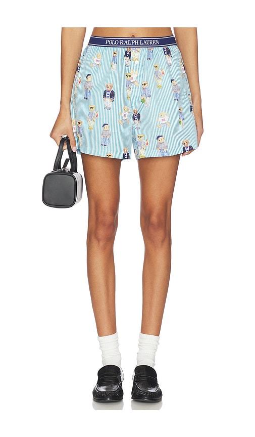 polo ralph lauren intimates sleep boxer in blue.