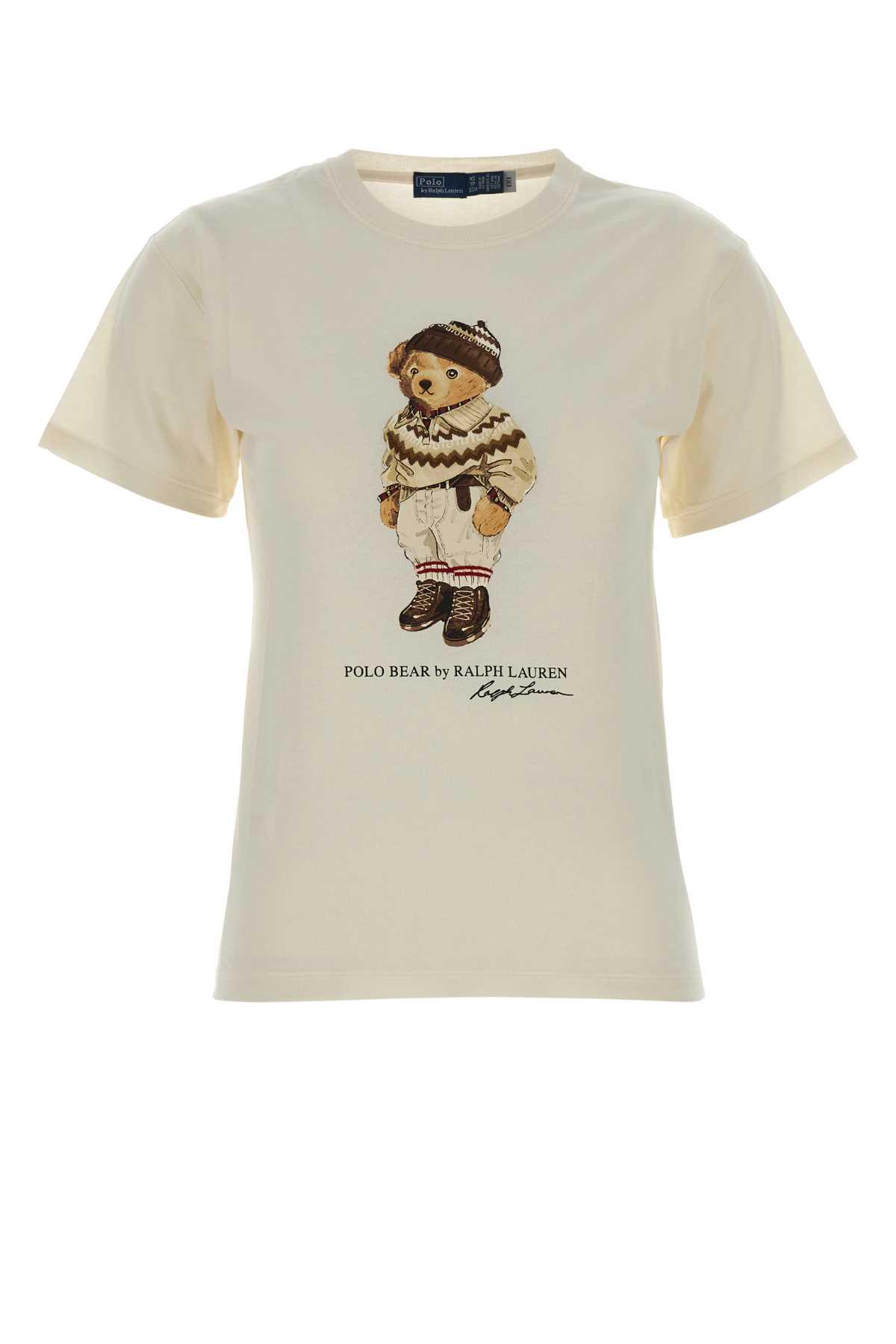 polo ralph lauren ivory cotton t-shirt