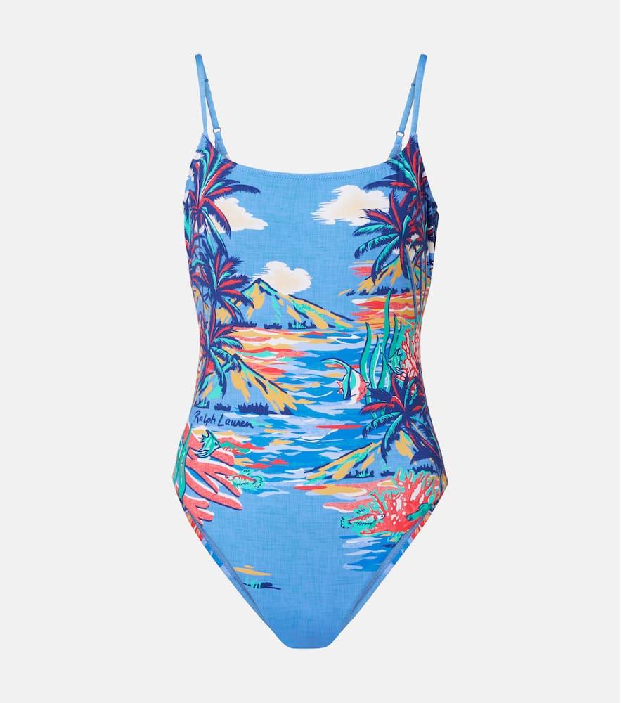 polo ralph lauren kennedy 1pc printed swimsuit