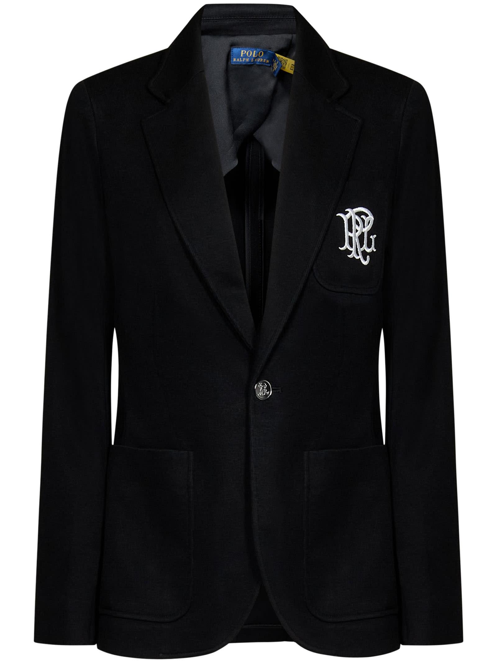 polo ralph lauren knitted cotton blazer