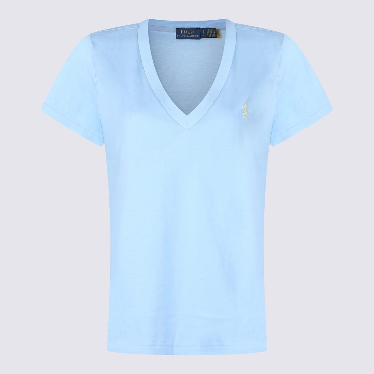polo ralph lauren light blue cotton polo shirt