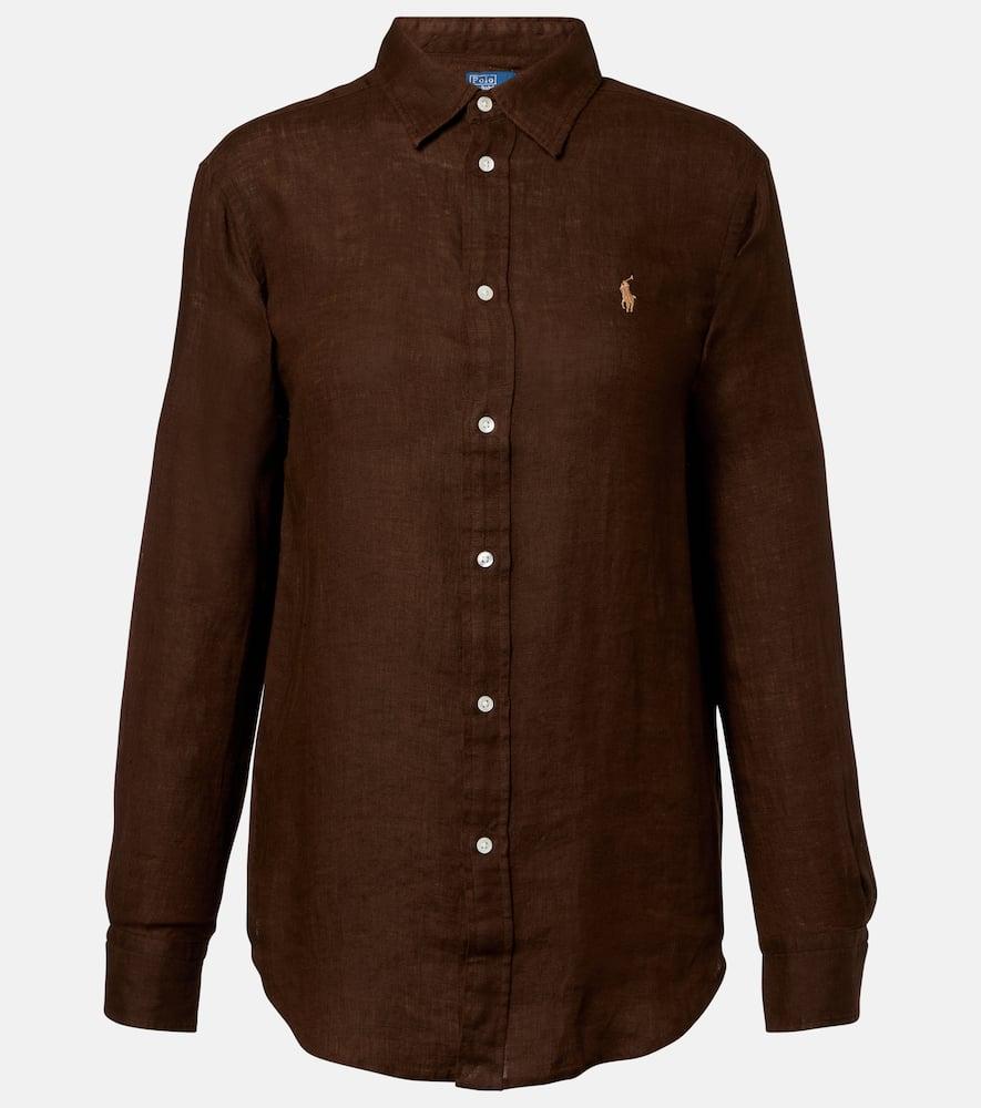 polo ralph lauren logo linen shirt