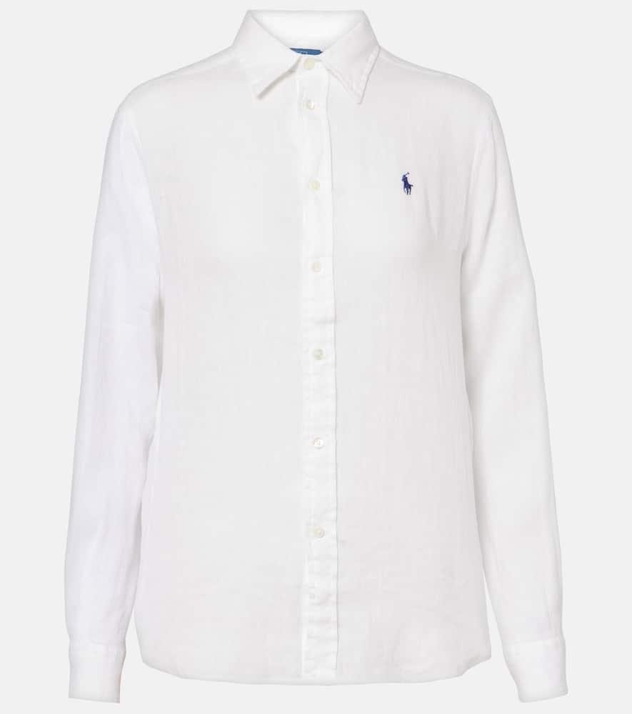 polo ralph lauren logo linen shirt