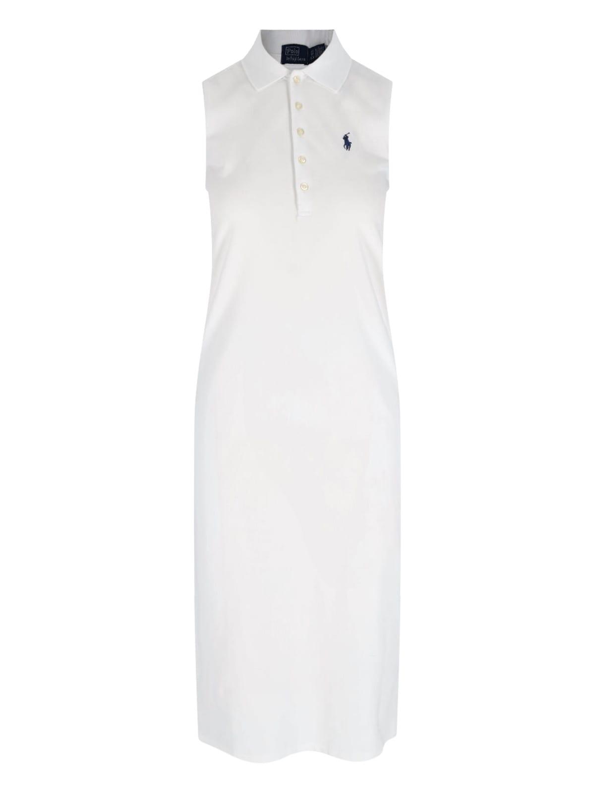 polo ralph lauren logo midi dress