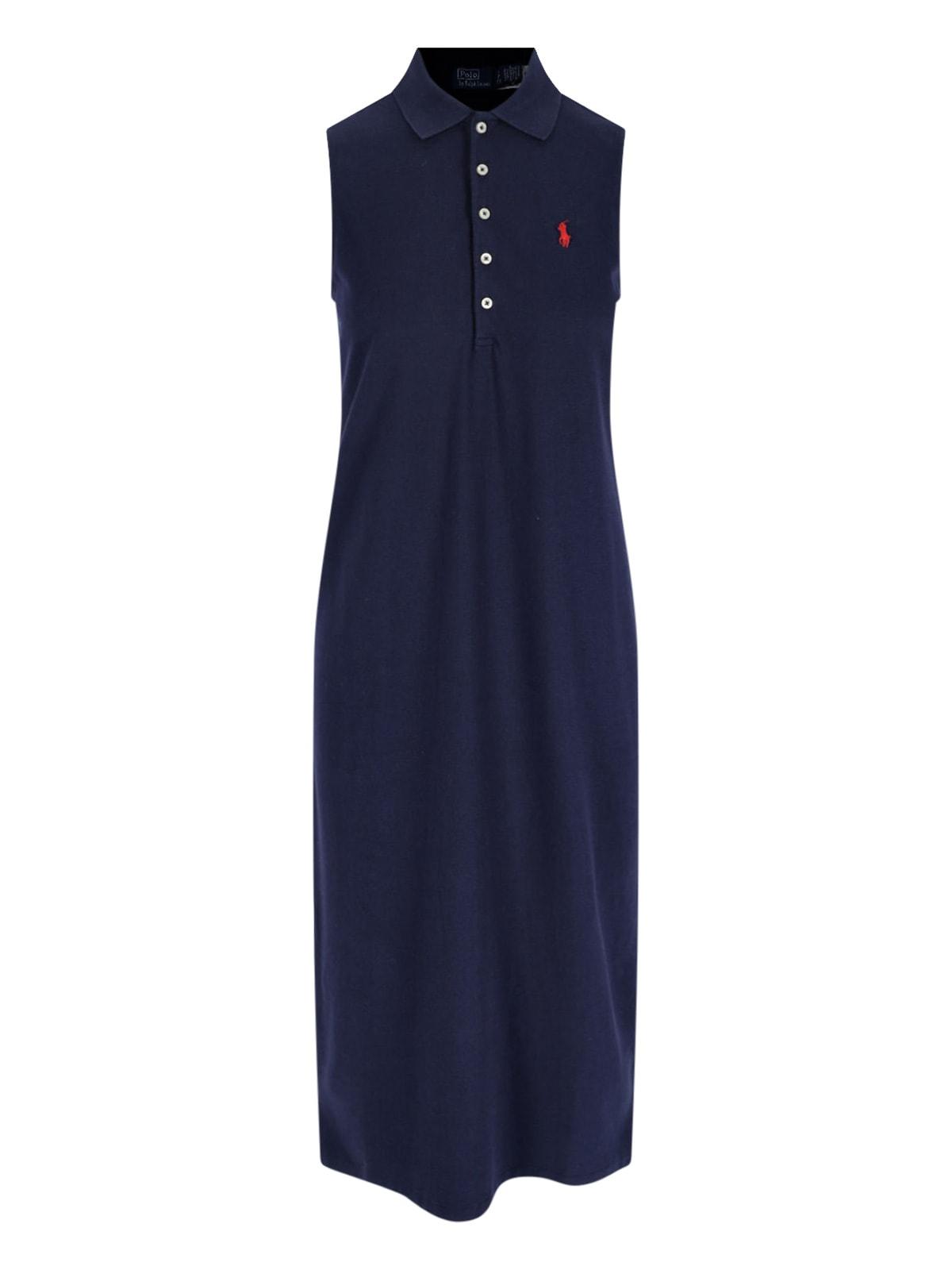 polo ralph lauren logo midi dress