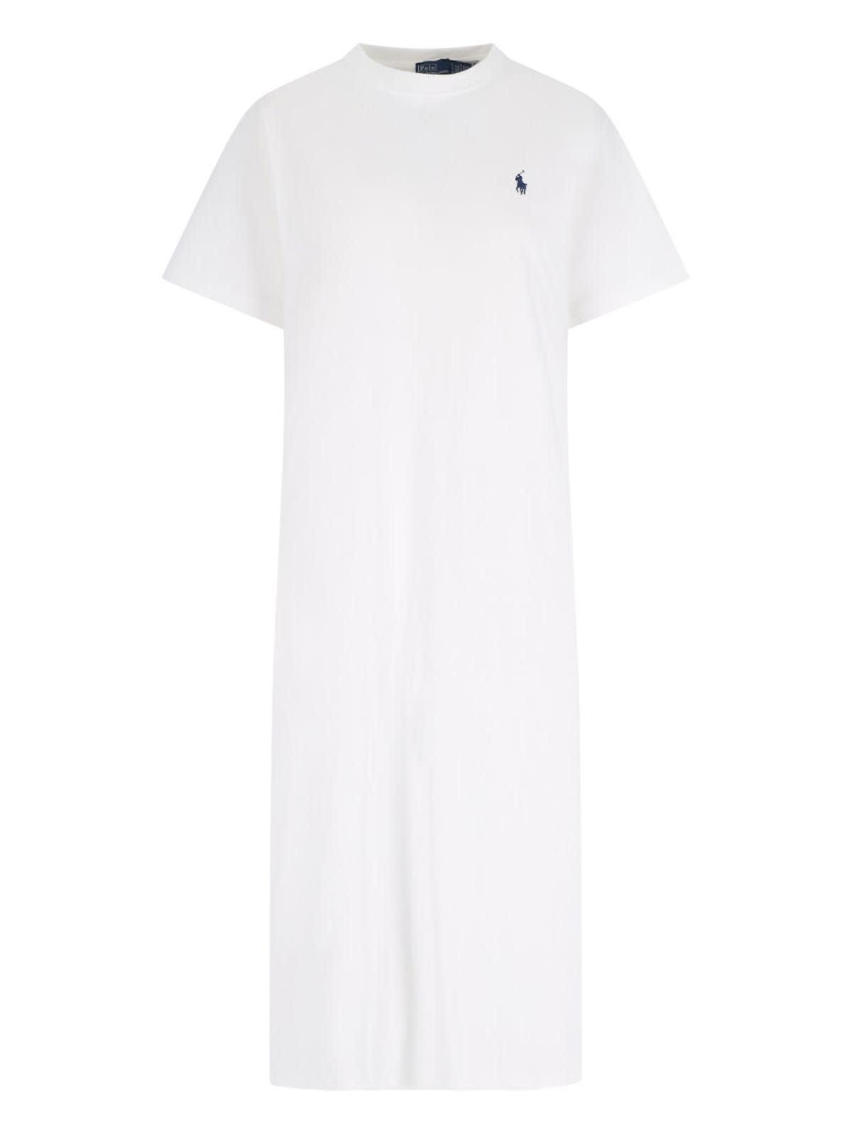 polo ralph lauren logo midi dress