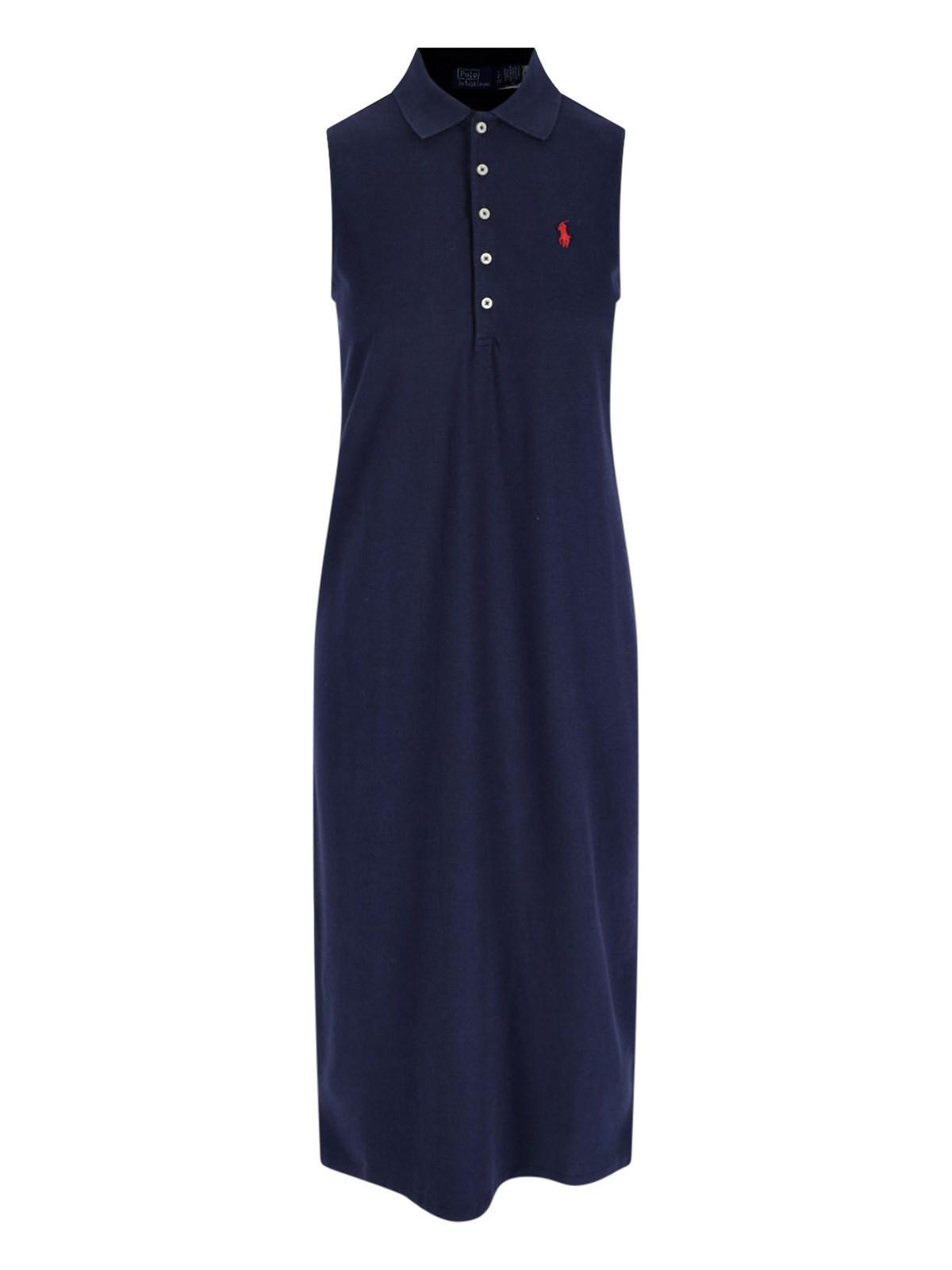 polo ralph lauren logo midi dress