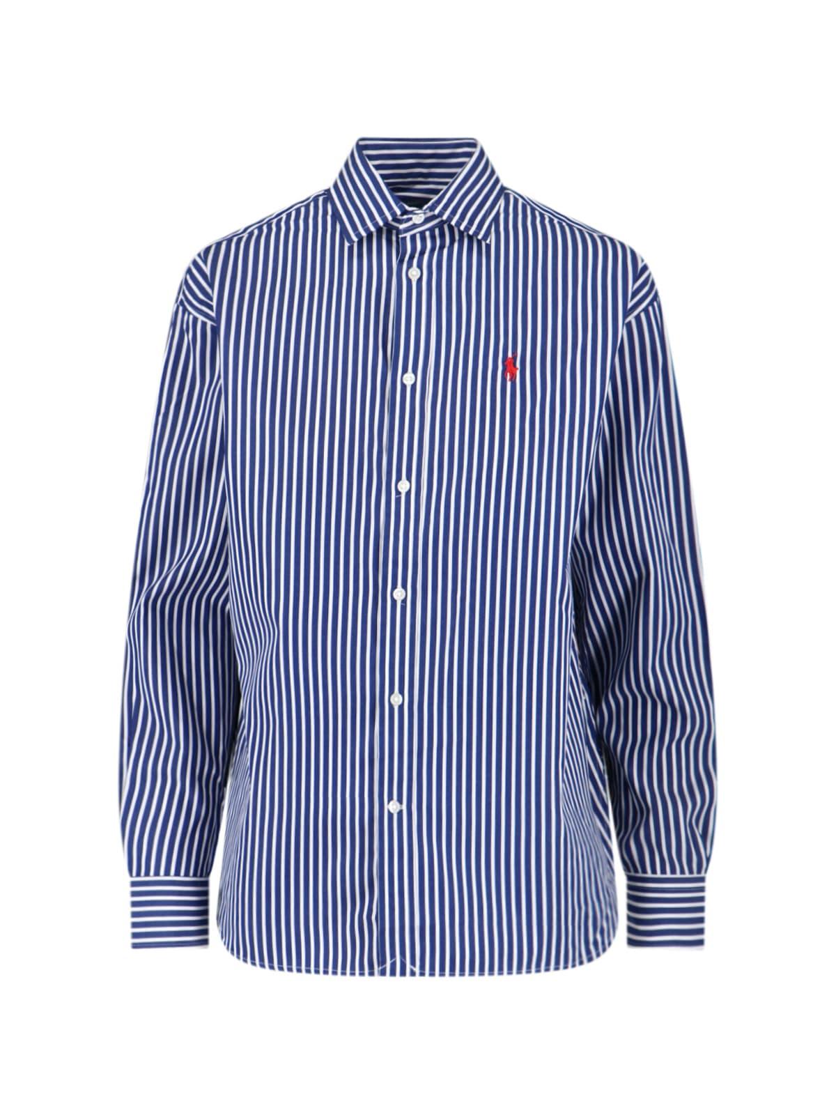 polo ralph lauren logo striped shirt