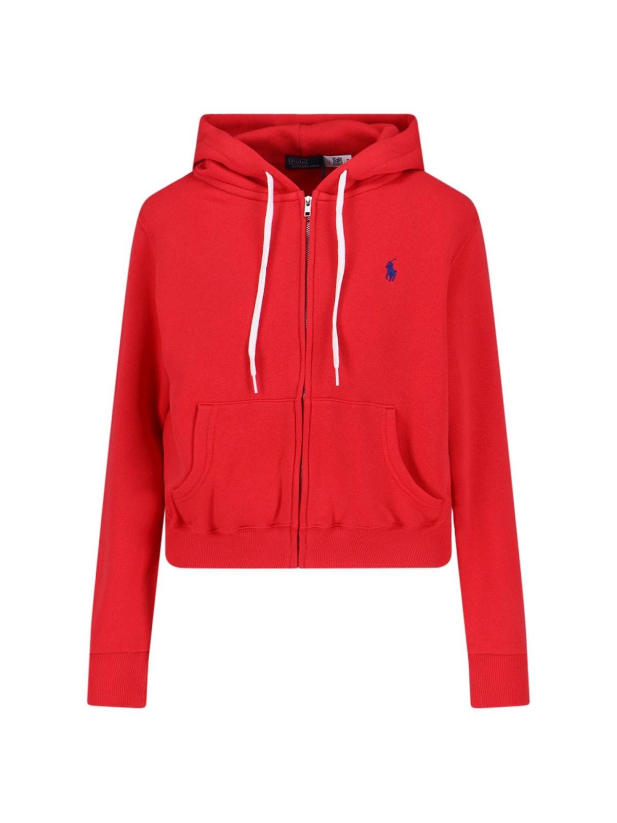 polo ralph lauren logo zip sweatshirt