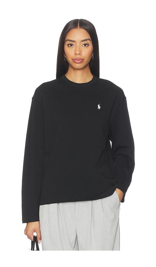 polo ralph lauren long sleeve t-shirt in black.