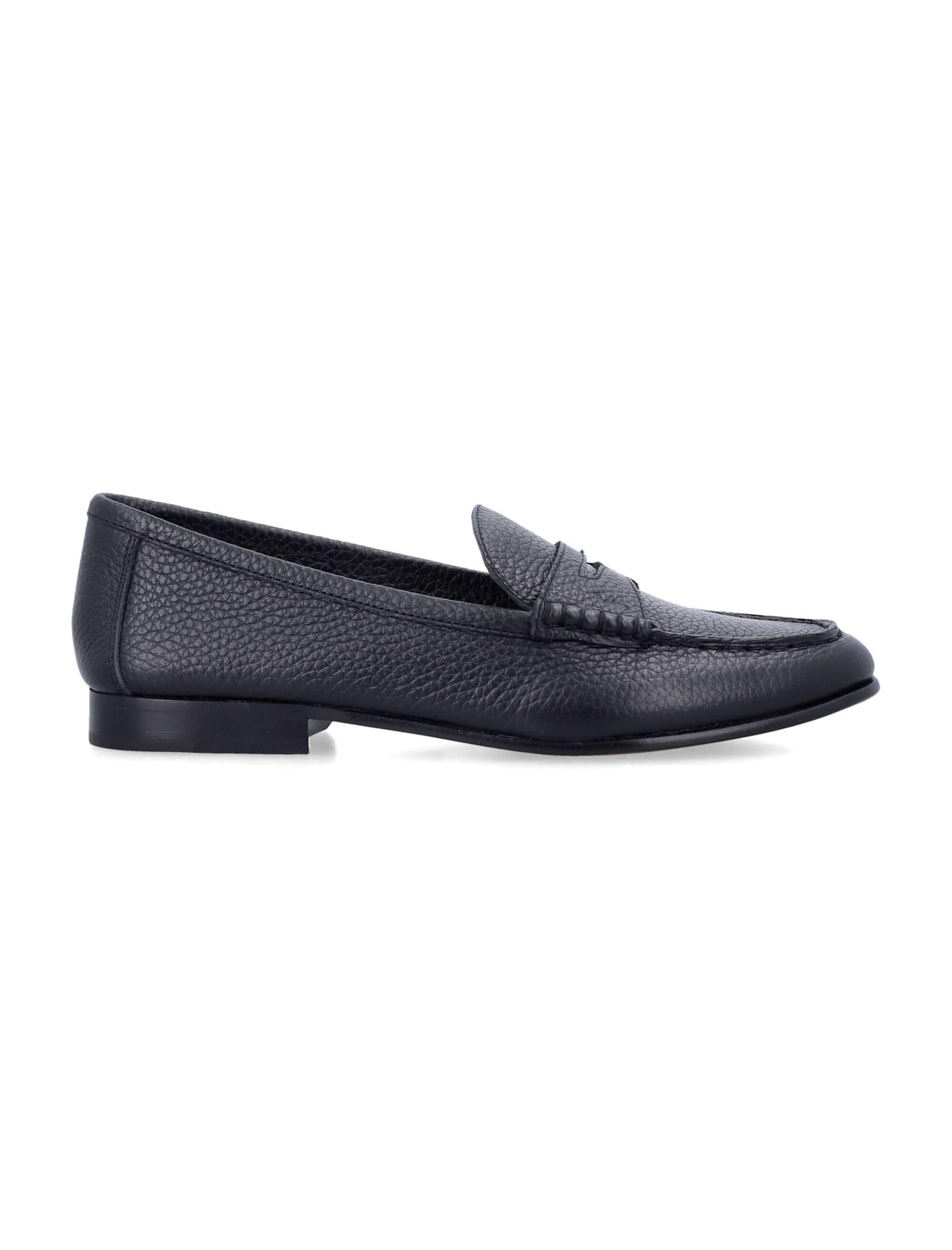 polo ralph lauren pebbled leather penny loafer