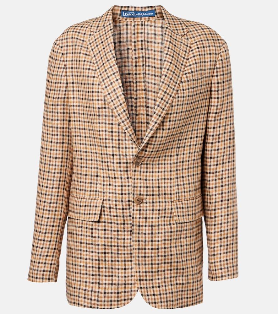 polo ralph lauren plaid linen blazer