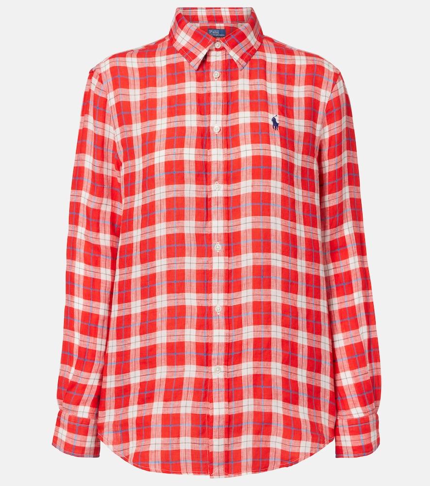 polo ralph lauren plaid linen shirt