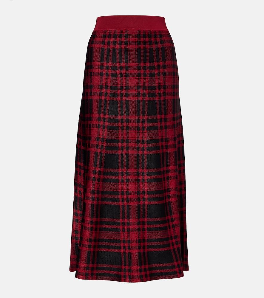 polo ralph lauren plaid midi skirt