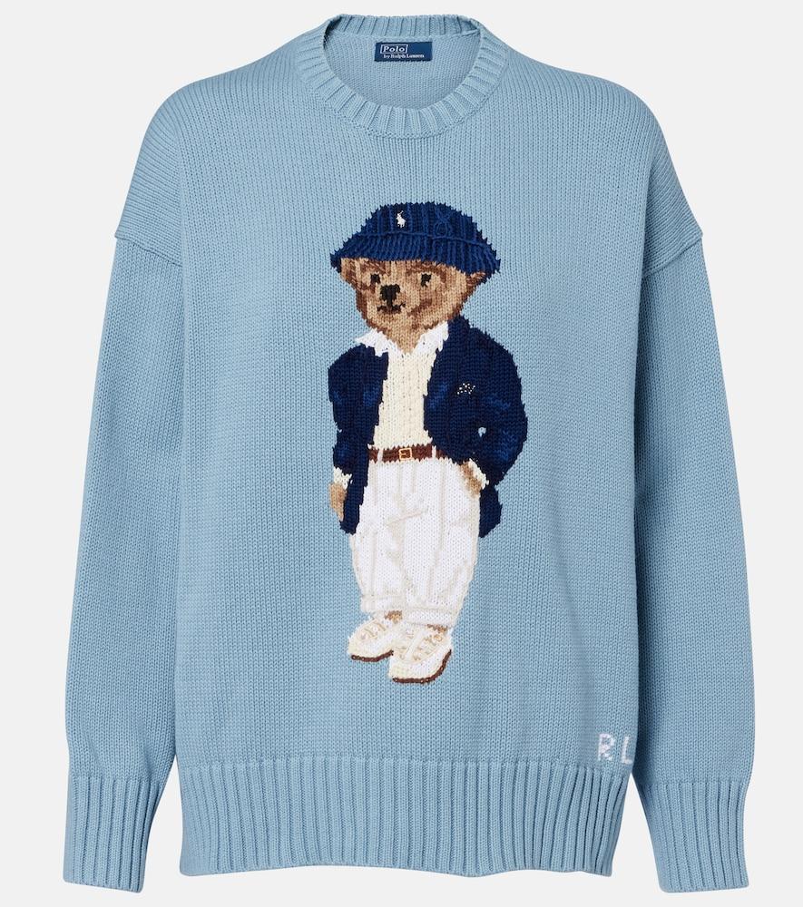 polo ralph lauren polo bear oversized cotton sweater