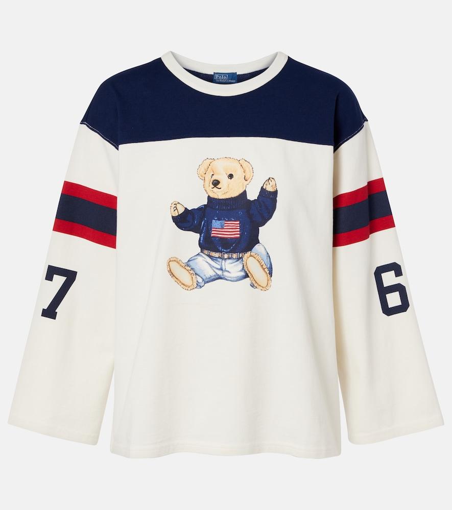 polo ralph lauren printed cotton jersey sweatshirt