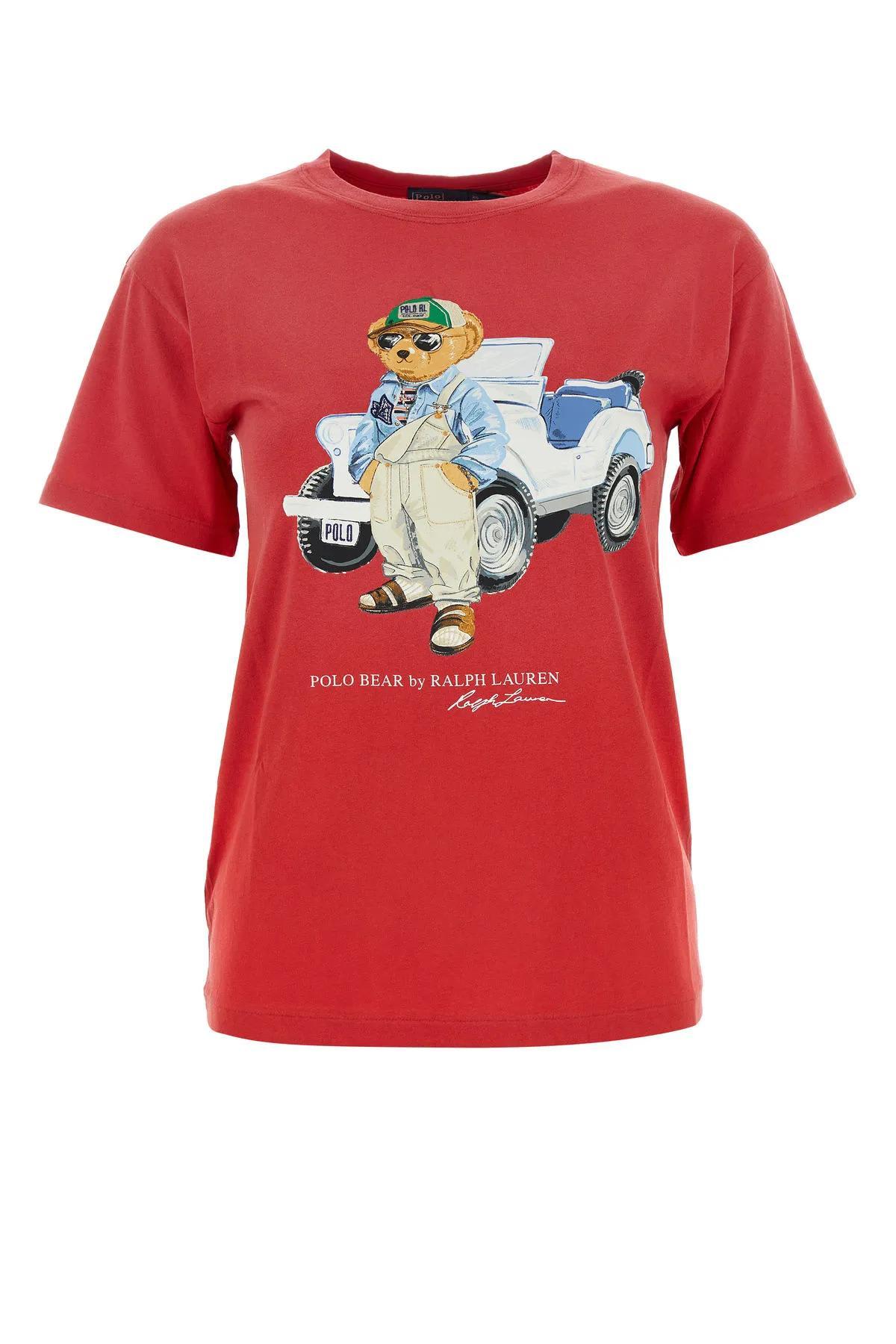 polo ralph lauren red cotton t-shirt