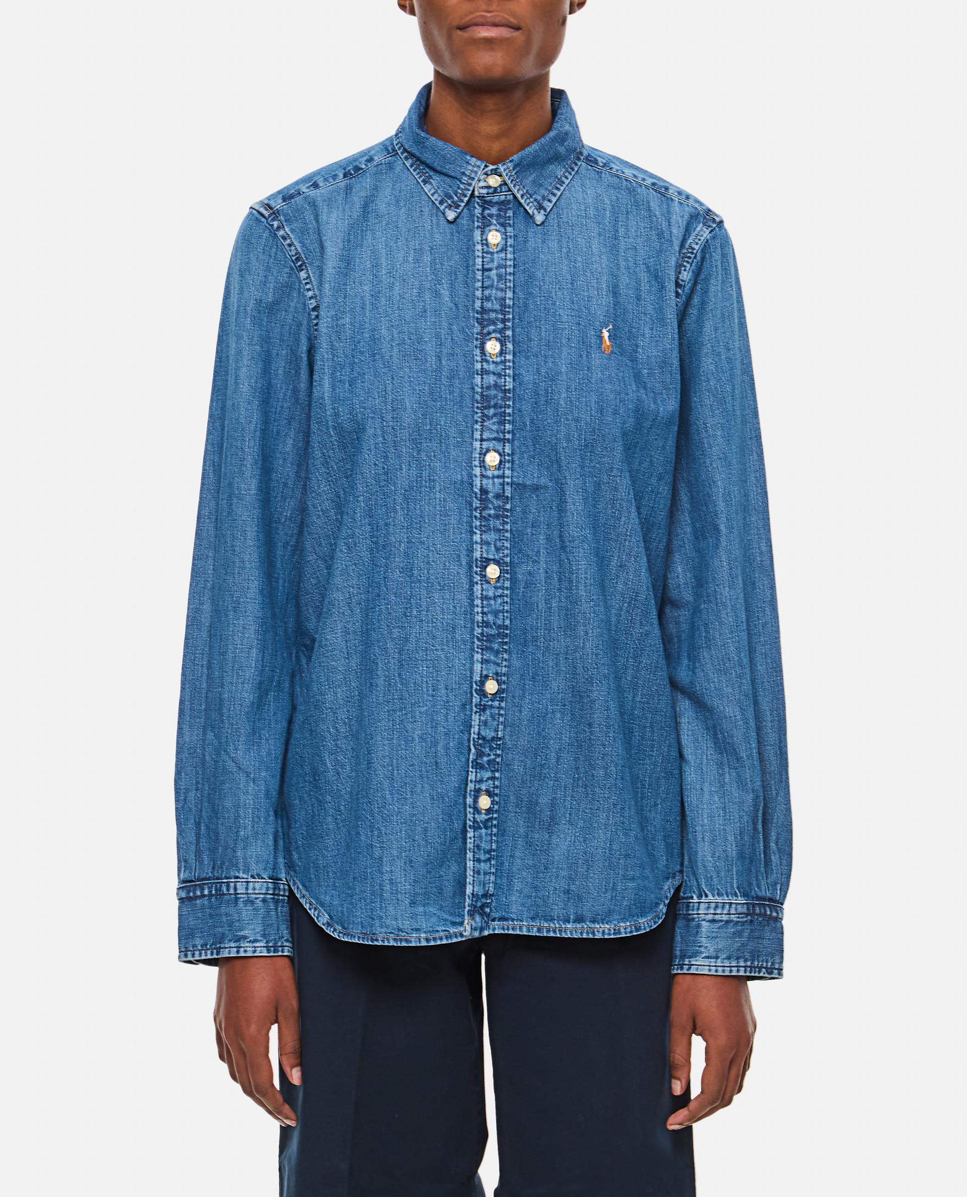 polo ralph lauren shirts clear blue - women