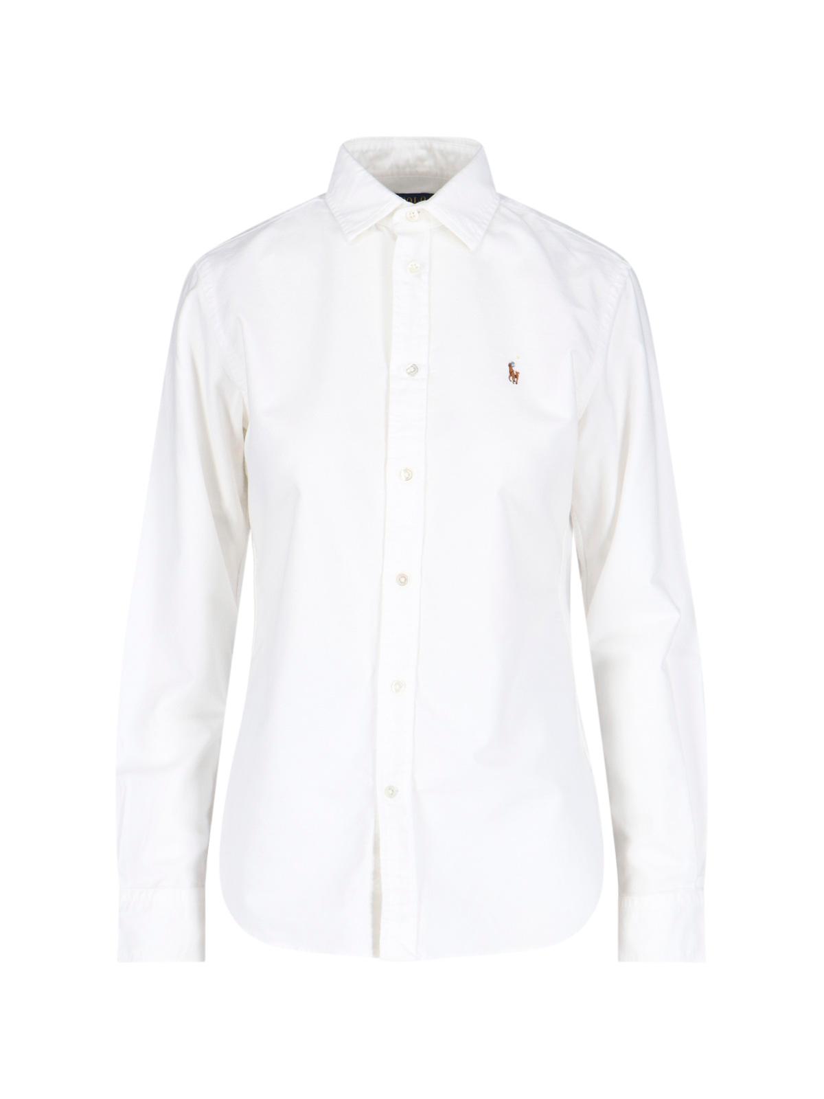 polo ralph lauren shirts white cotton - women