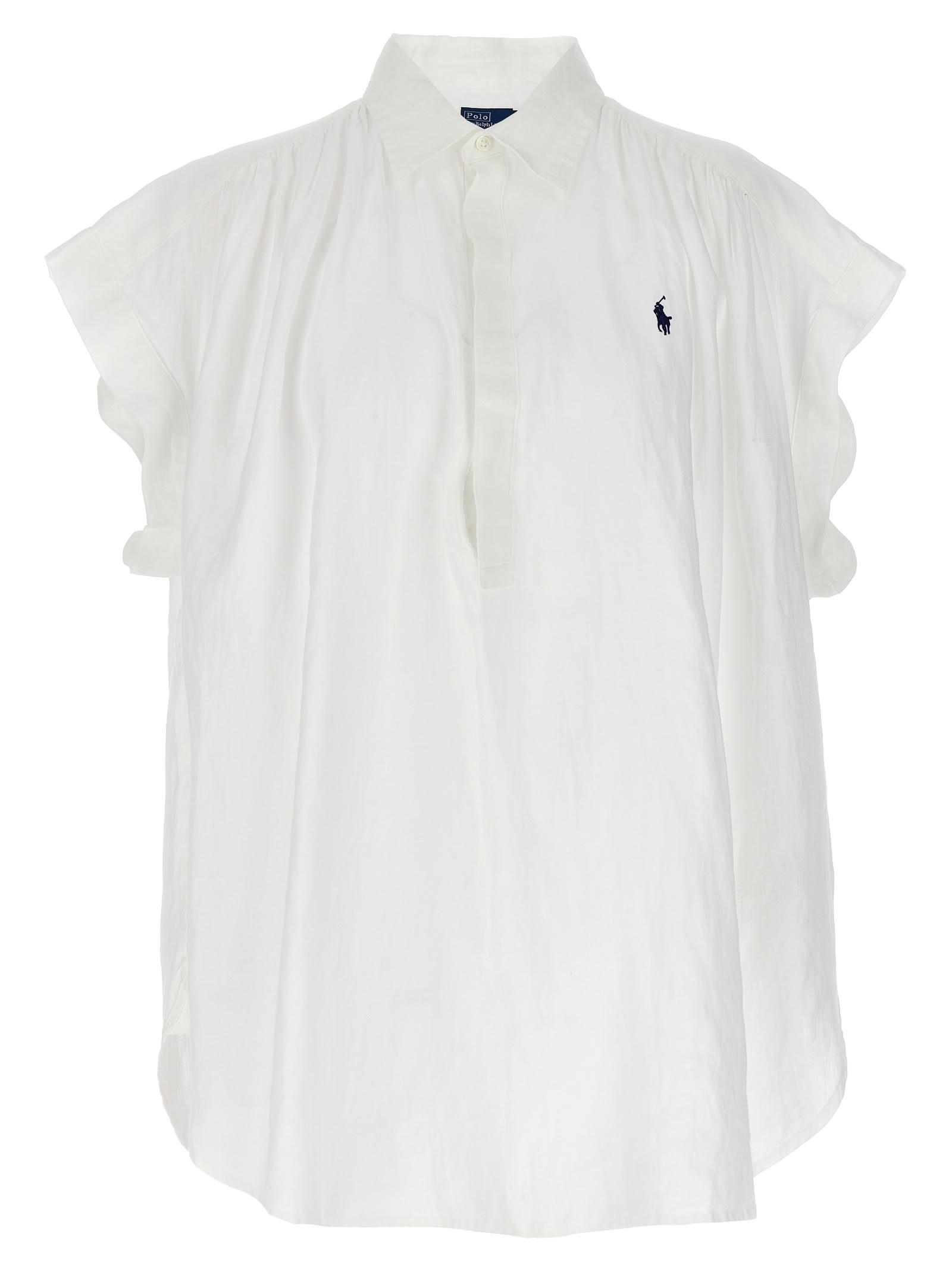polo ralph lauren short sleeve button front shirt