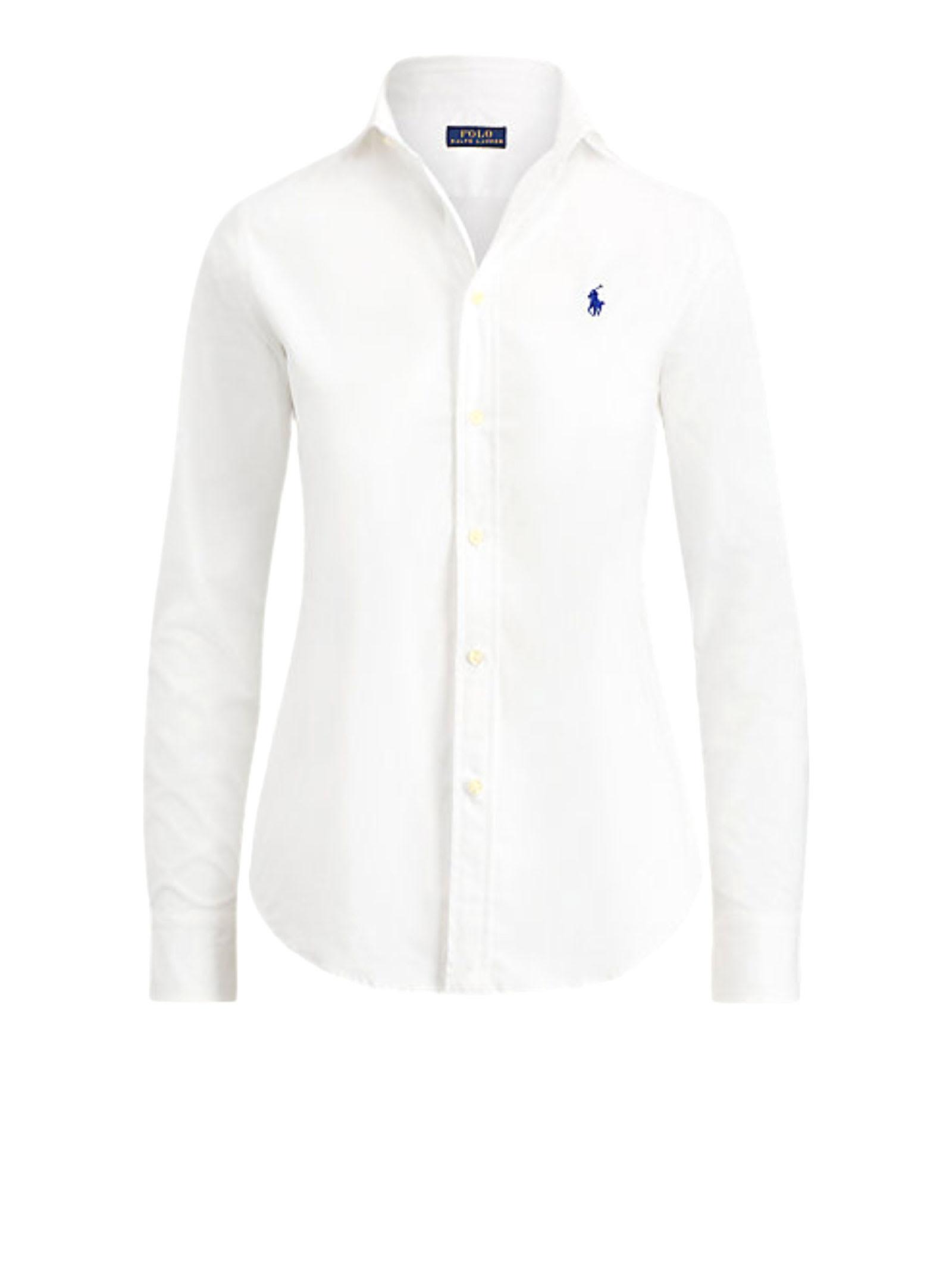 polo ralph lauren slim-fit cotton oxford shirt
