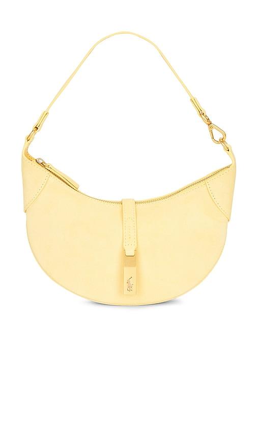 polo ralph lauren small shoulder bag in lemon.