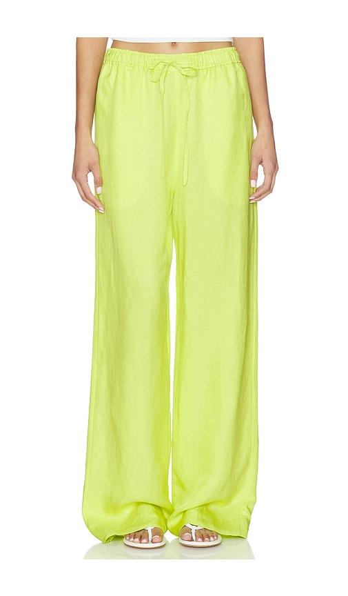 polo ralph lauren standard wide leg pant in green.