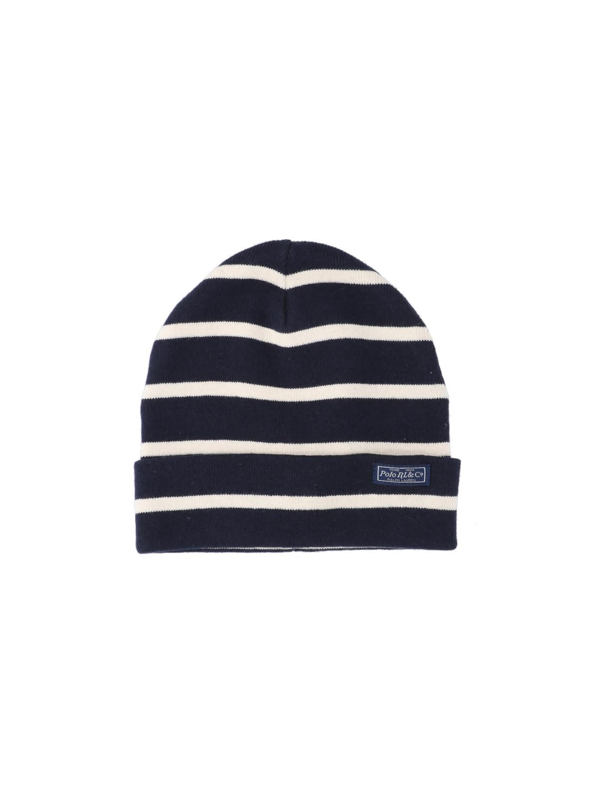 polo ralph lauren striped beanie